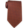 Stock Silk Navy/Orange Checkered Tie